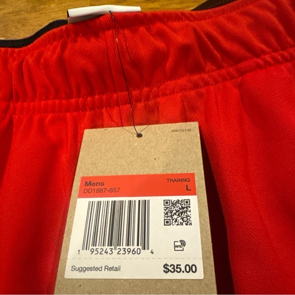 Nike Red Shorts Dri-Fit Training Standard Fit Mens Large DD1887-657 New W Tags - Picture 7 of 11